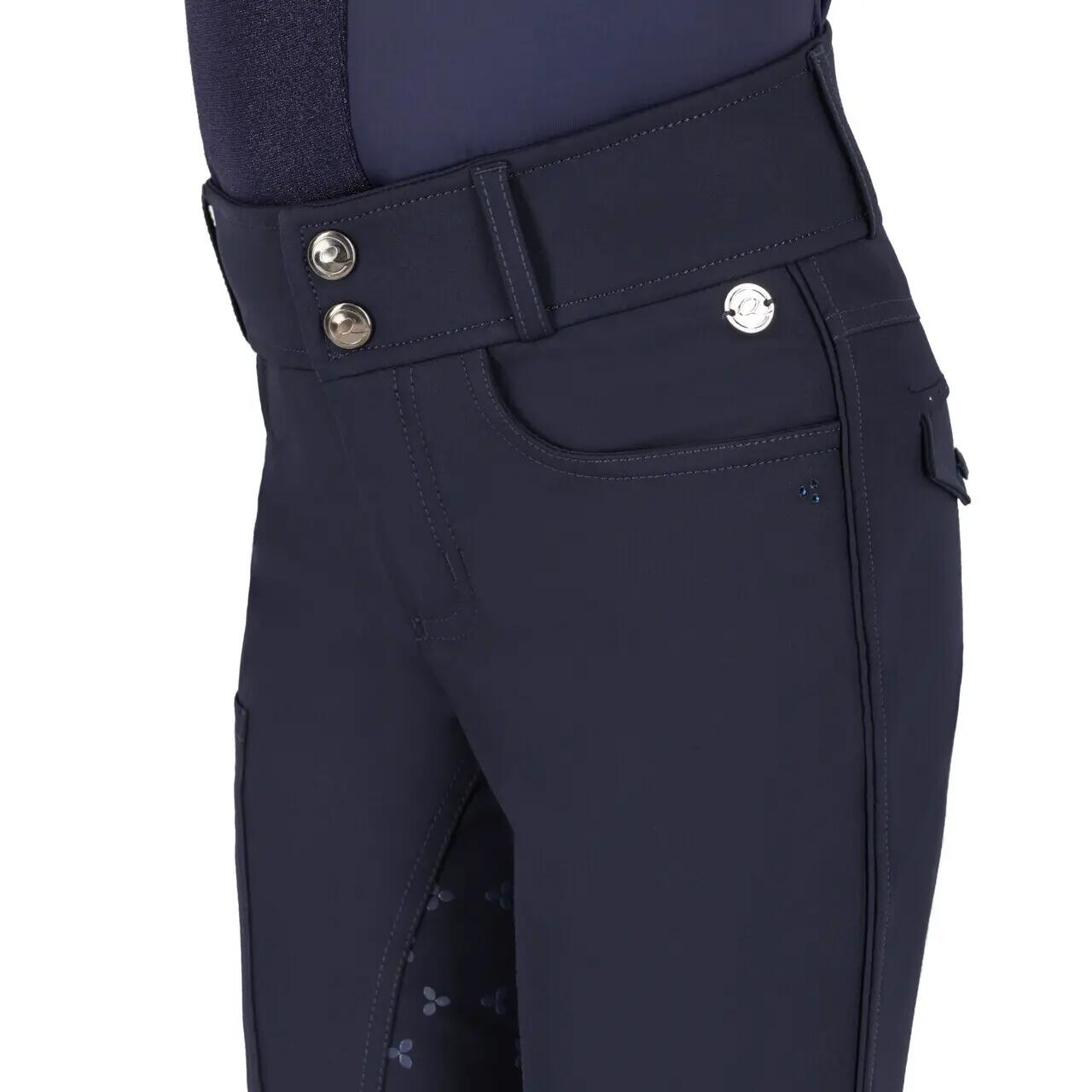 Pantalon équitation full grip fille QHP Aubree 4/5