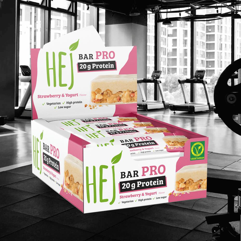 HEJ Natural HEJ 20g Protein Bar (12x60g) Strawberry Yogurt - Barres 2/3