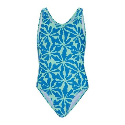 Maillot De Bain 1 Pièce Motif/style Floral Fille (Bleu Vif)