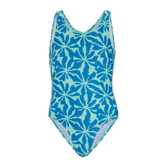 Maillot De Bain 1 Pièce Motif/style Floral Fille (Bleu Vif)