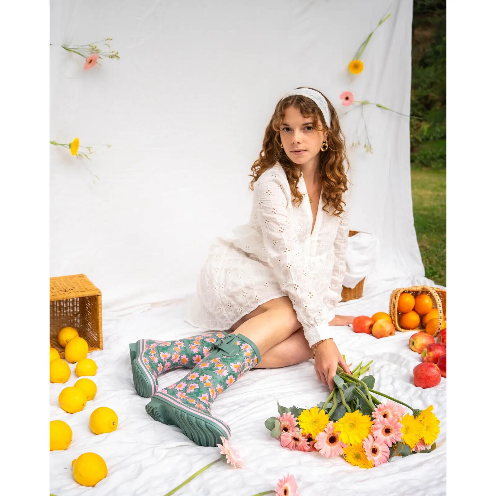 Demi-bottes de pluie femme Rouchette Daisies 4/5
