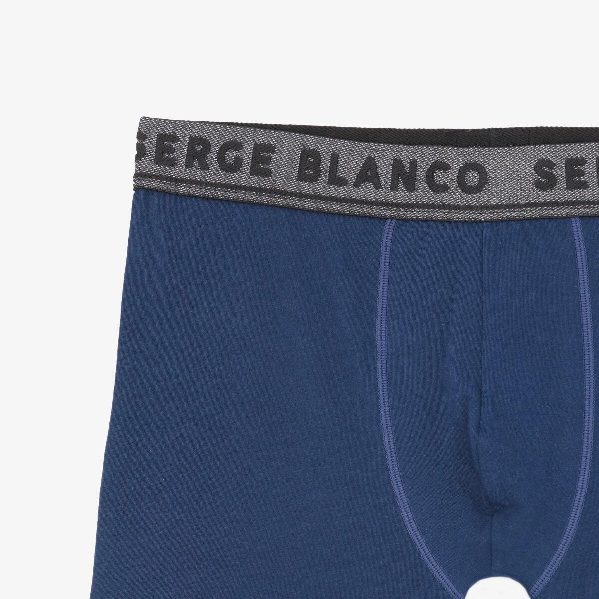 Confezione da 3 boxer in cotone tinta unita blu navy 3/3