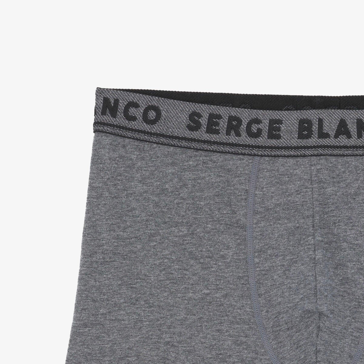 Confezione da 3 boxer in cotone tinta unita grigio melange 3/3