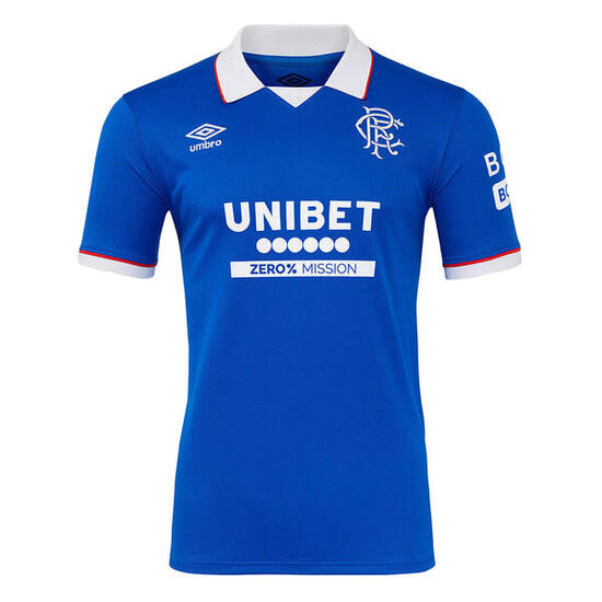 Maillot Domicile Manches Courtes Motif/style Rangers FC 25/26 Homme (Lapis