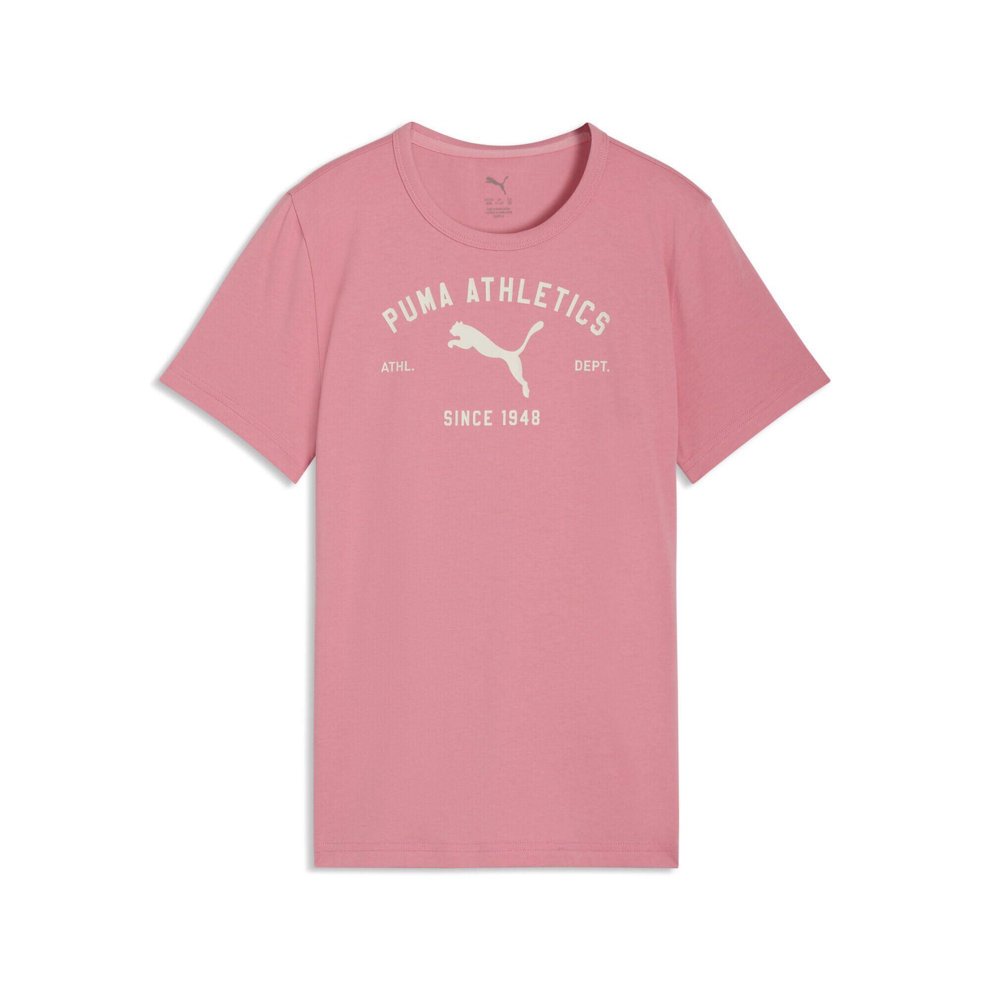 Tricou alergare copii imprimeu logo, crem PUMA