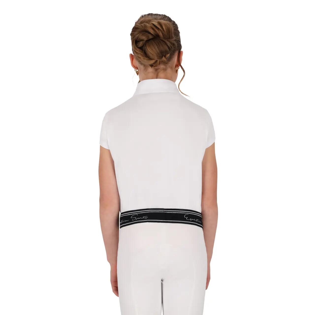 Turnier-Poloshirt Mädchen QHP Jipp 3/5