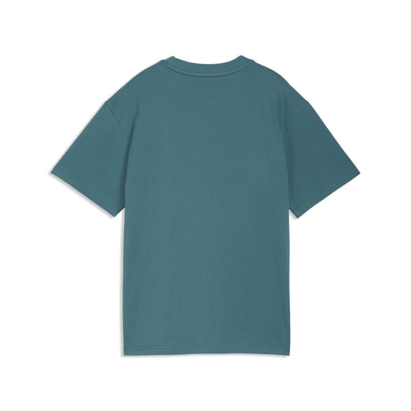 Tricou alergare băieți mânecă scurtă Small No. 1 Logo Relaxed, teal PUMA