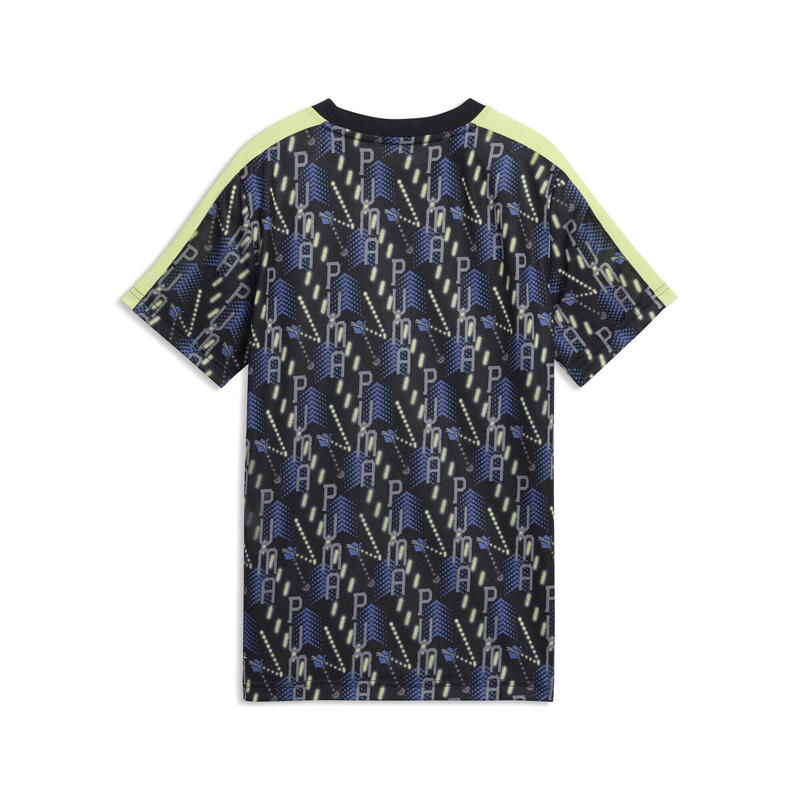 Tricou alergare copii imprimeu, negru PUMA