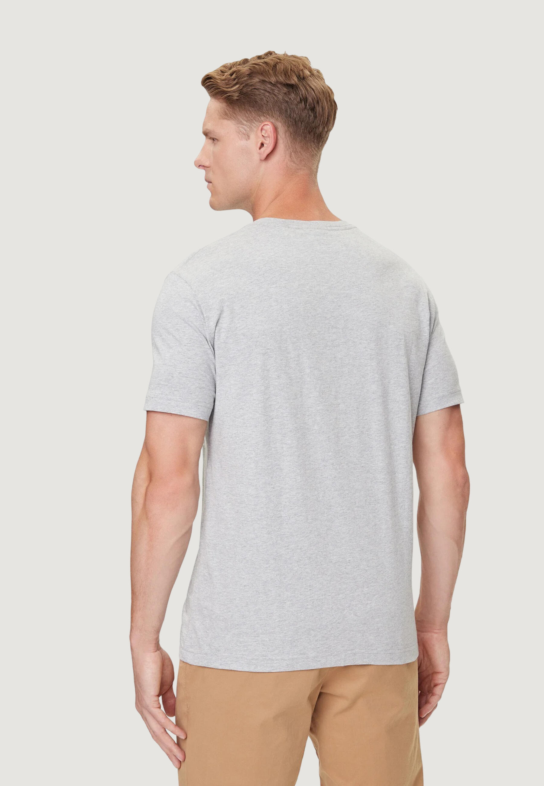Crop top T-shirt REG SHIELD SS T-SHIRT HEREN Lichtgrijs 3/4