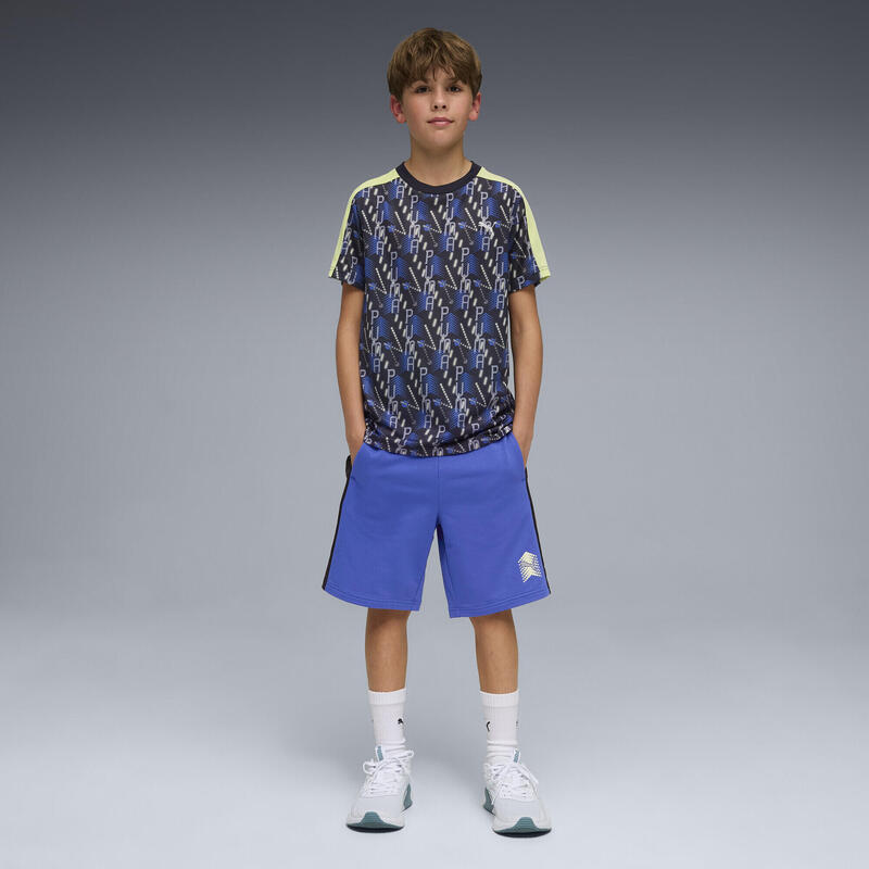Tricou alergare copii imprimeu, negru PUMA