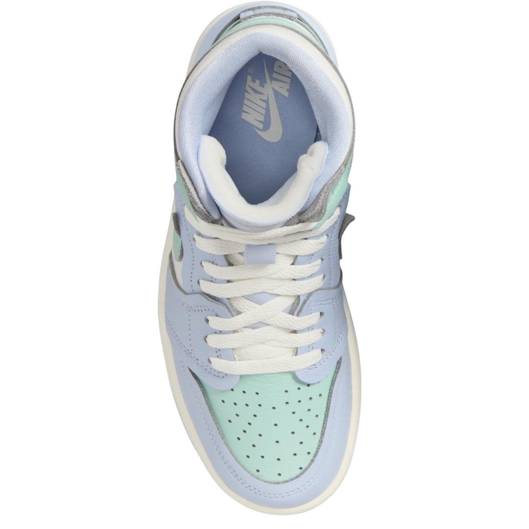 Scarpe Sportive Pelle Hightop (Alto)Donna Nike Air Jordan 1 Azzurro 4/4