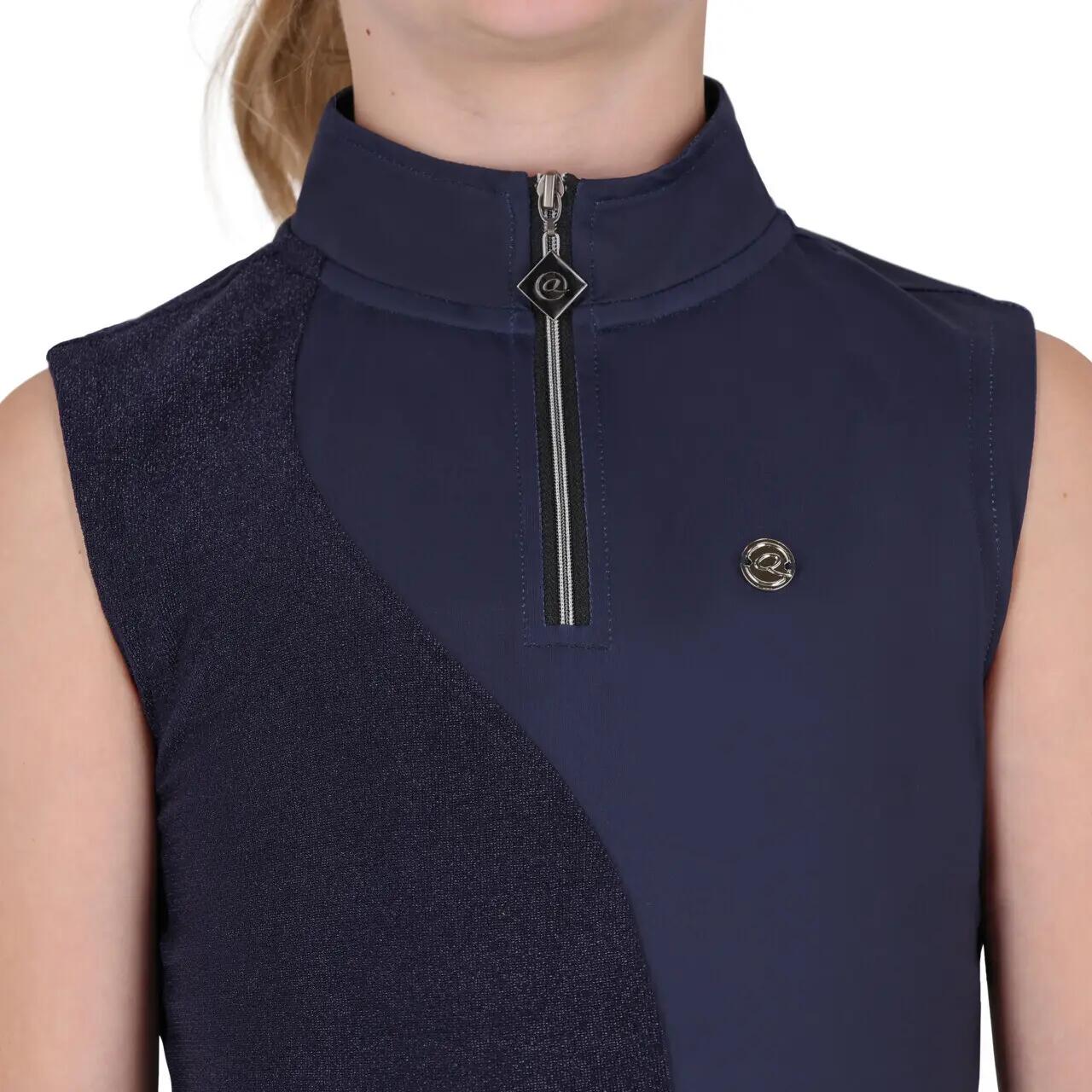 Reit-Poloshirt für Mädchen QHP Aubree 3/5