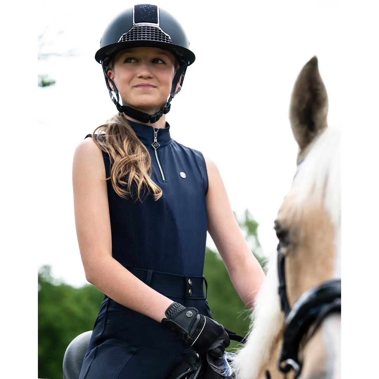 Reit-Poloshirt für Mädchen QHP Aubree 5/5
