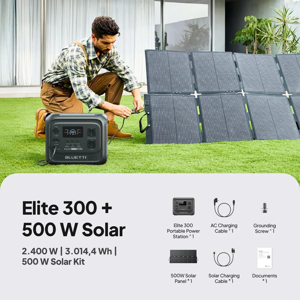 Elite 300 + 500W Station électrique portable 3014Wh pour RV et secours maison 2/7