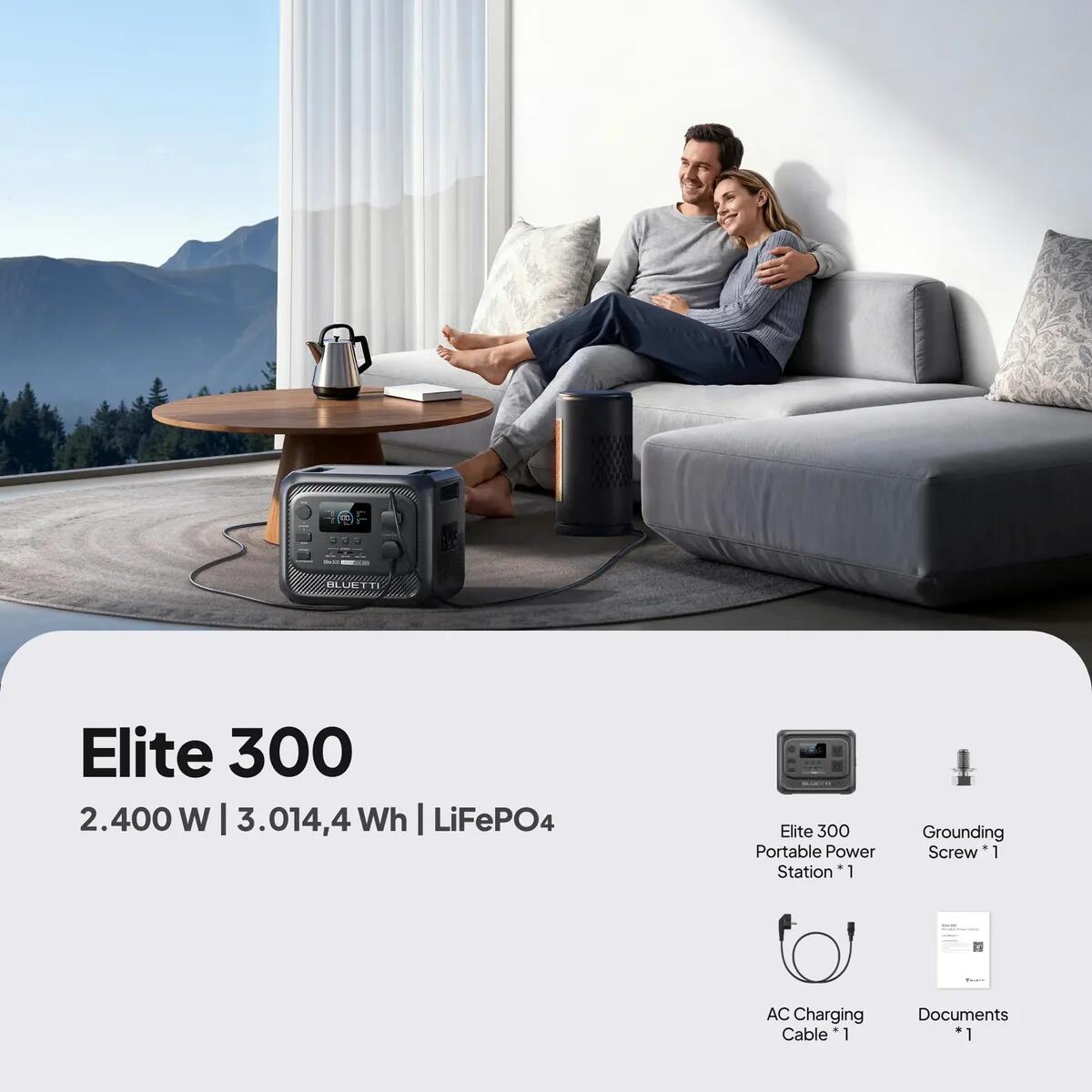 Elite 300 draagbare powerstation 3014Wh voor camper,kamperen en noodstroom thuis 2/8