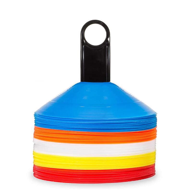 Set 50 jaloane /copete fotbal cu suport si cutie
