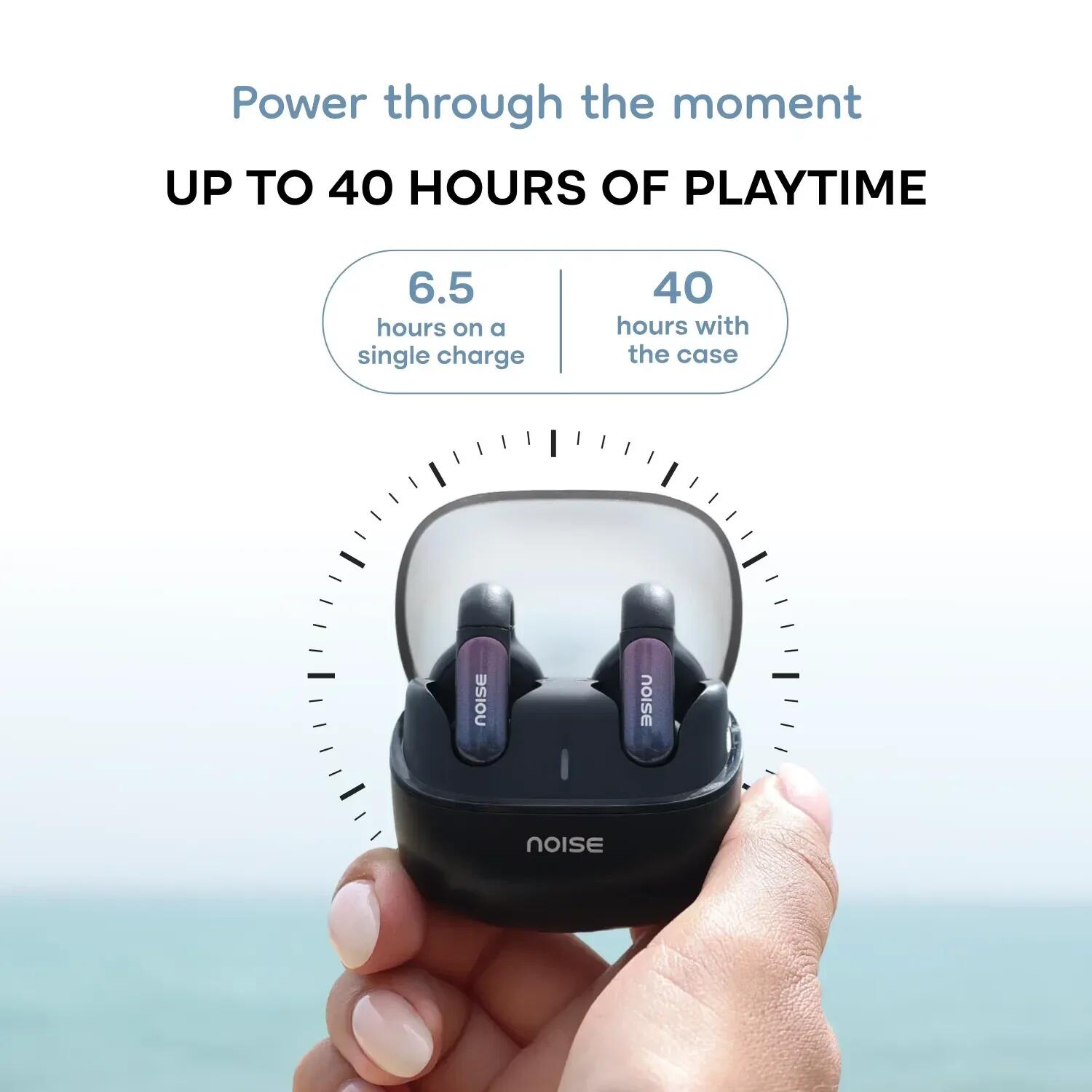 Auriculares True Wireless Earbuds NOISE Air Clips 2 Preto Frost 7/7
