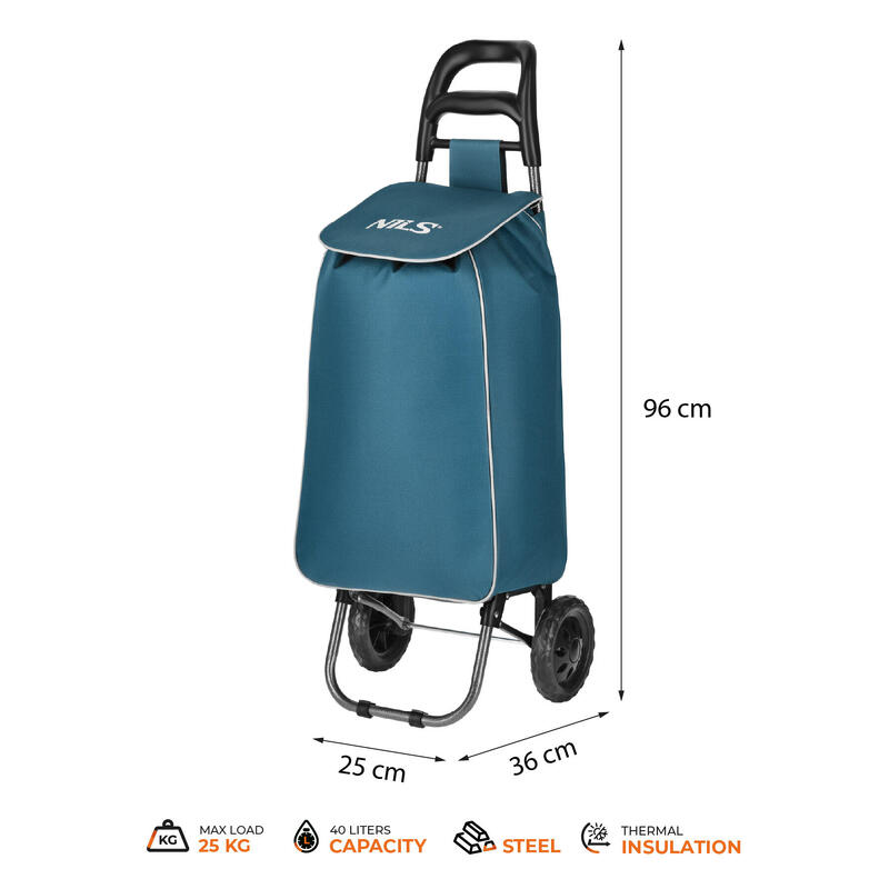 Cărucior cumpărături termoizolant 40L NILS CAMP NC17106