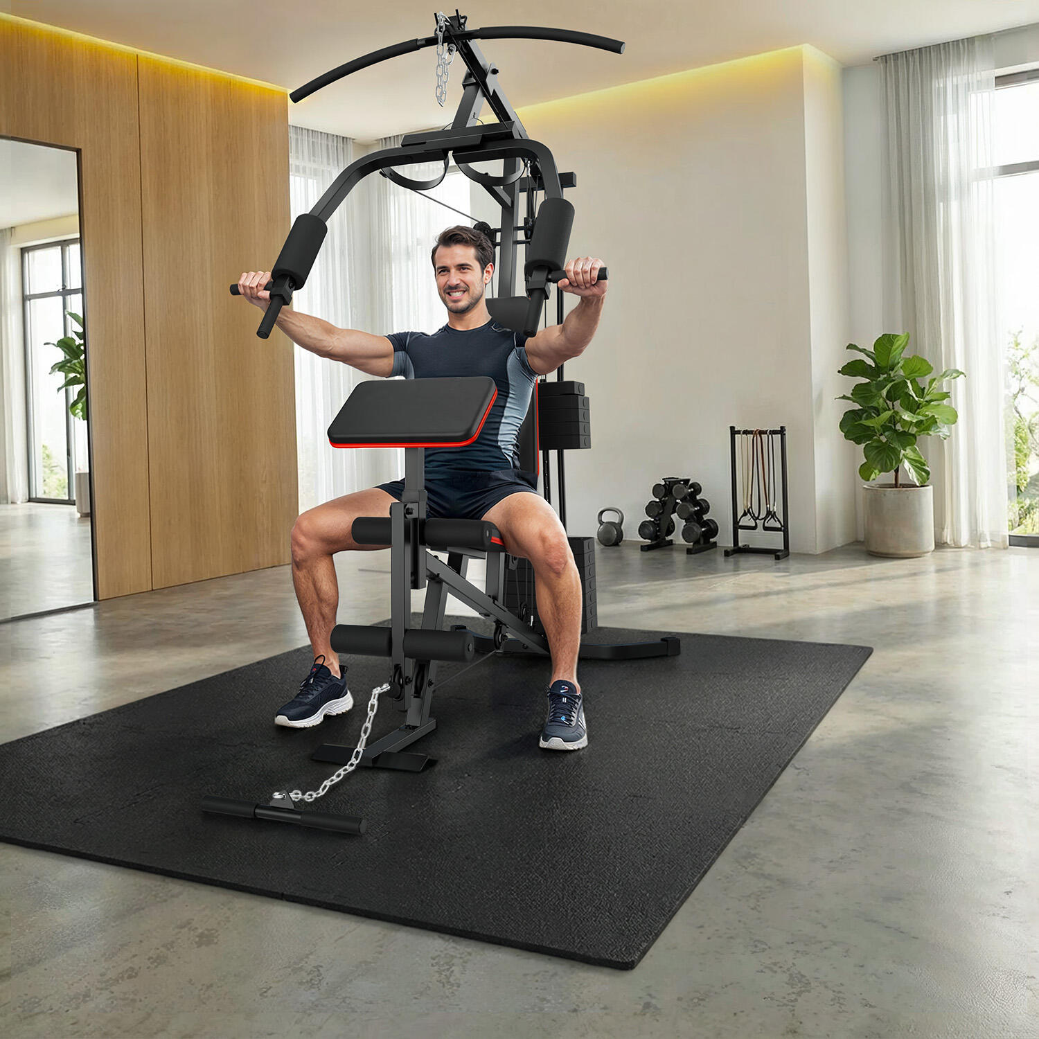 Station de musculation HGX50 pour maison avec poids 60 kg 2/7