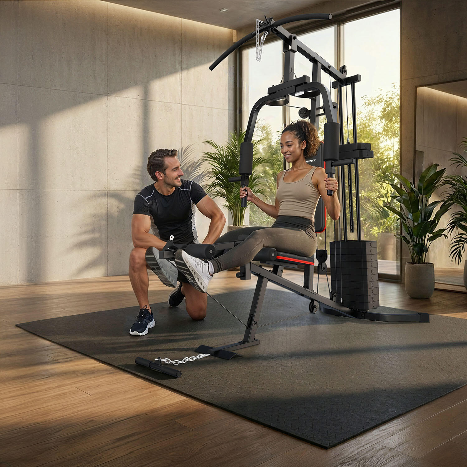 Station de musculation HGX50 pour maison avec poids 60 kg 5/7
