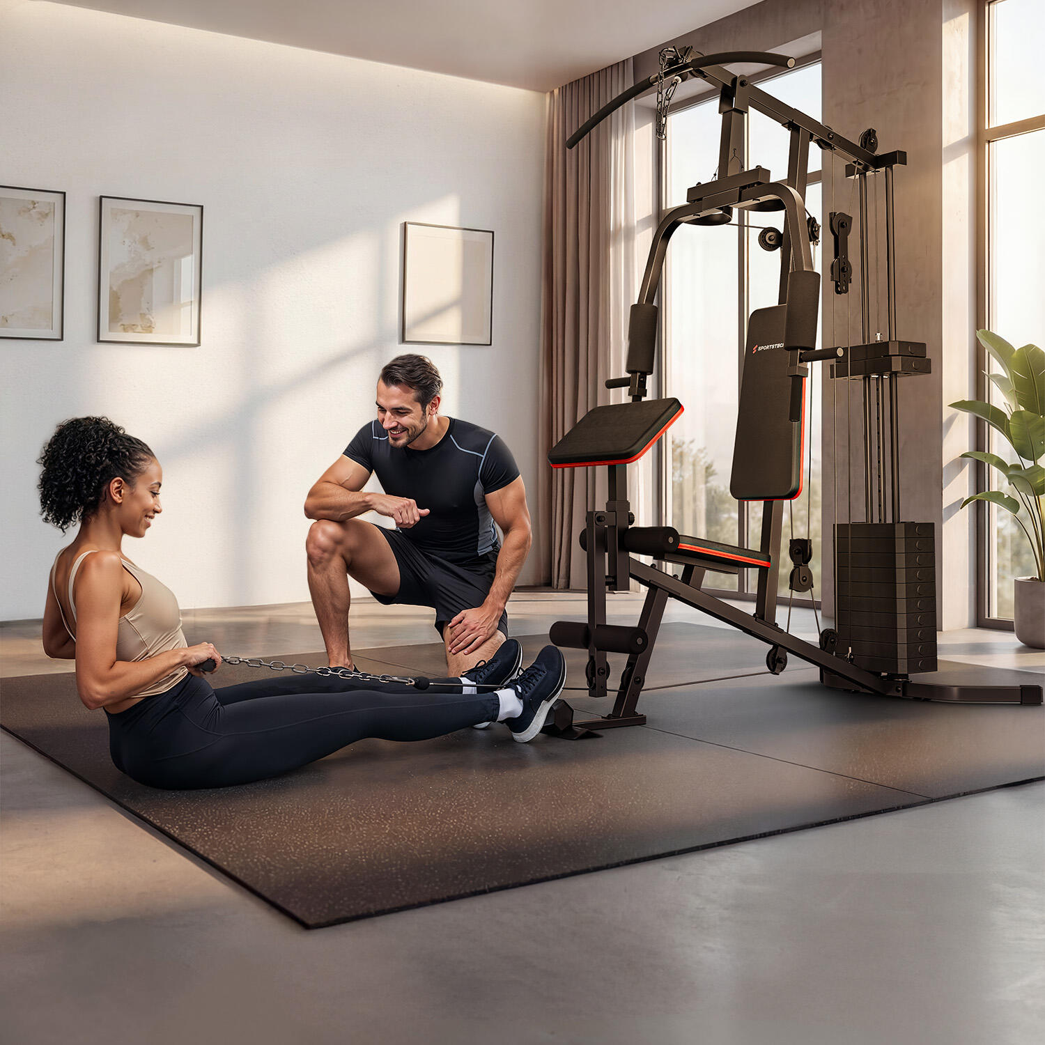 Station de musculation HGX50 pour maison avec poids 60 kg 6/7