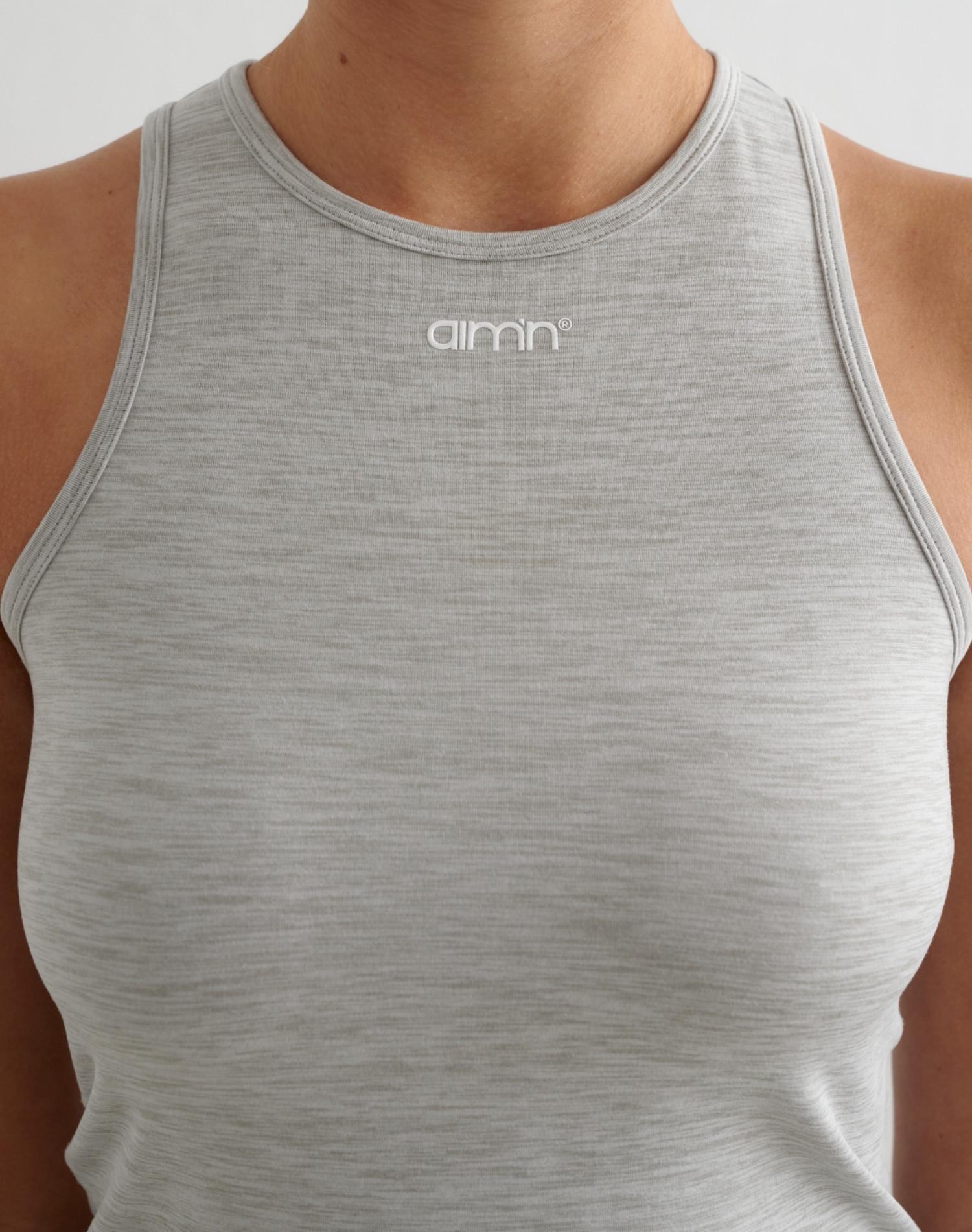 Femme Débardeur Doux Évacuant l'humidité Gris Mélangé 3/6