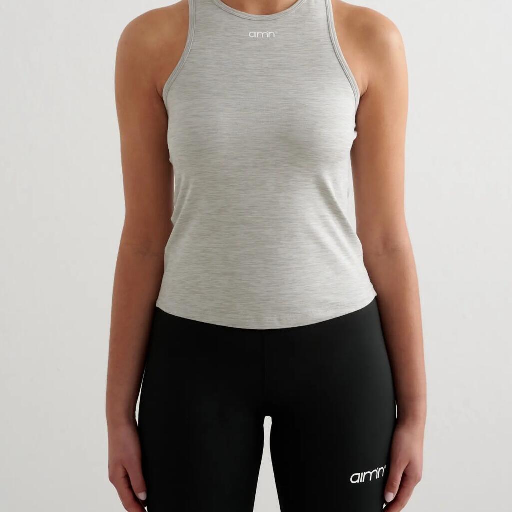 Women's Training Singlet Ultra-Soft Quick-Drying Soft Basic Grey