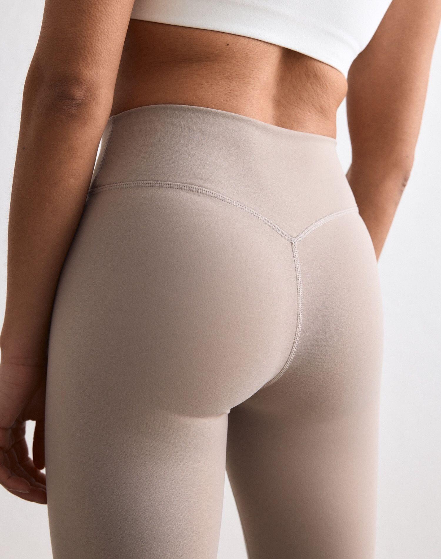 Leggings da Donna Gamba Svasata Vita Media Sense Argilla Scura 3/4