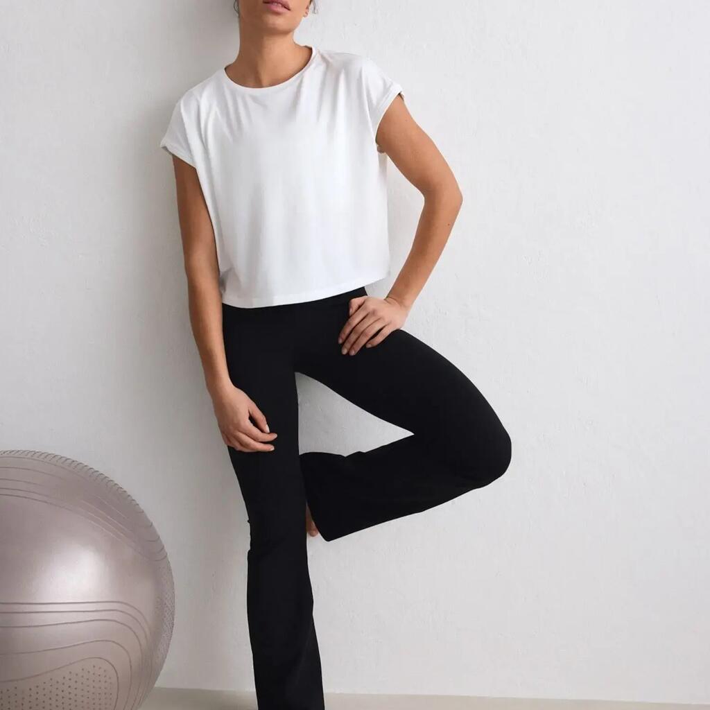 Women’s Tights Flared Mid-Waisted Sense Black