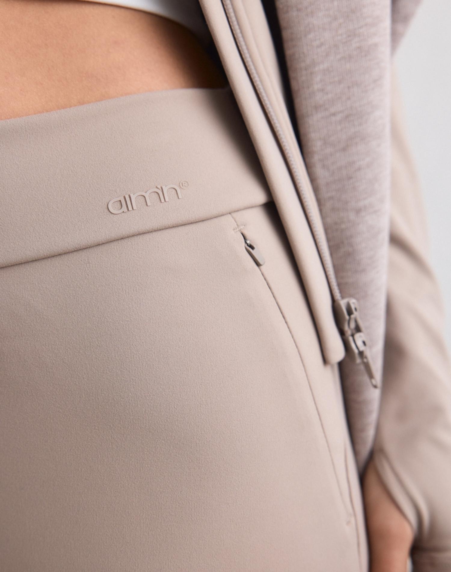 Pantaloni da Donna Ultra-morbidi Vita Alta Gamba Dritta Sense Argilla Scura 3/6