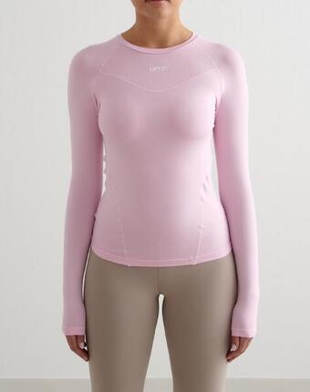 Femme T-shirt Manches Longues Doux Évacuant l'humidité Beige