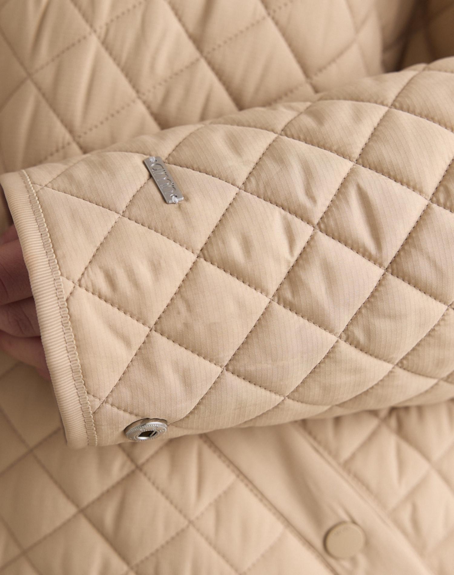 Femme Veste Déperlante Oversize Matelassée Beige 3/6