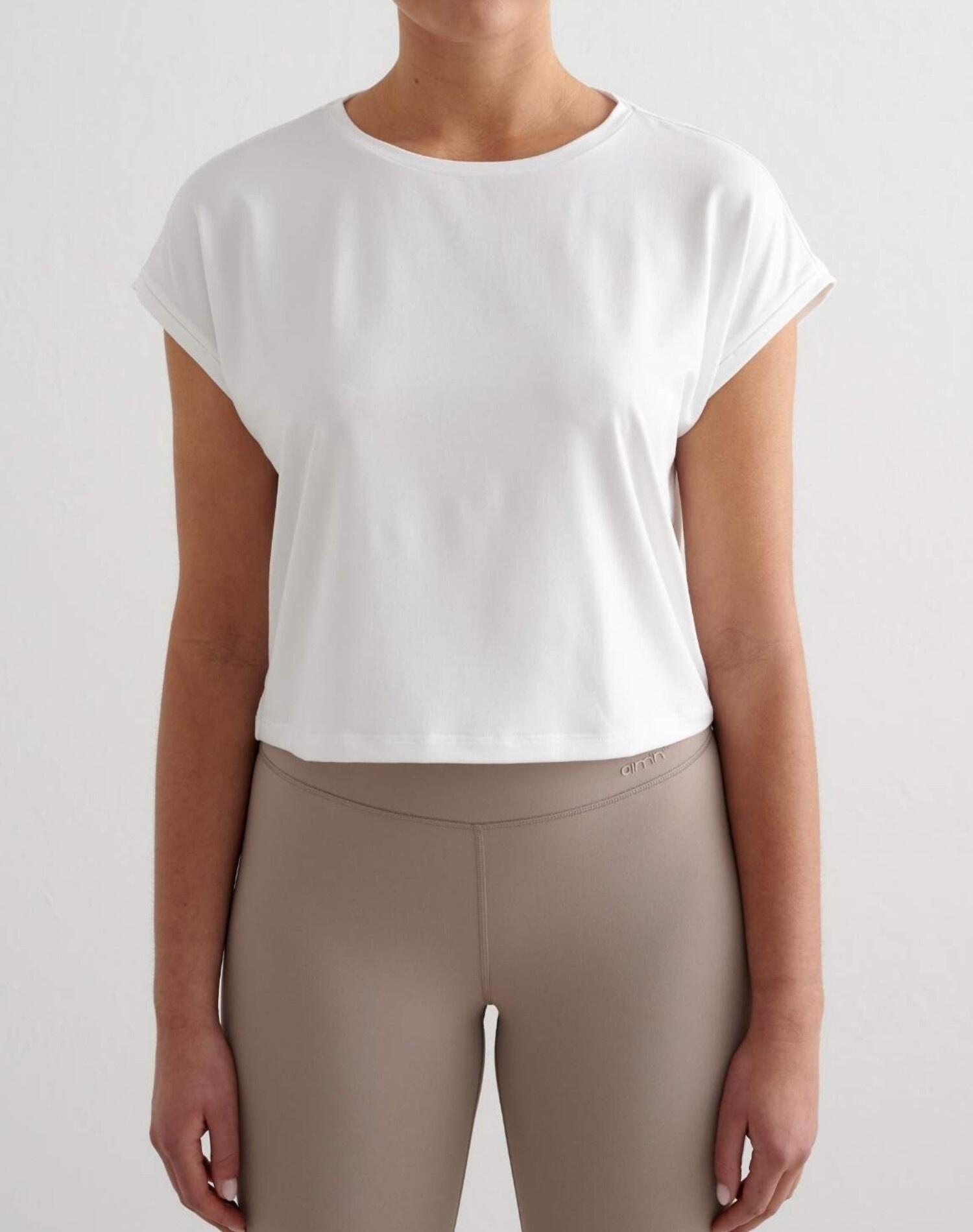 Damski top treningowy ultramiękki second skin, szybkoschnący Soft Basic biały