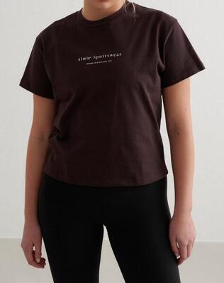 Sage serif boxy t-shirt