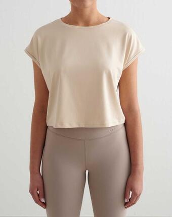 Femme Top d’entraînement Ultra-doux Séchage rapide Soft Basic Roll Sleeve Rose