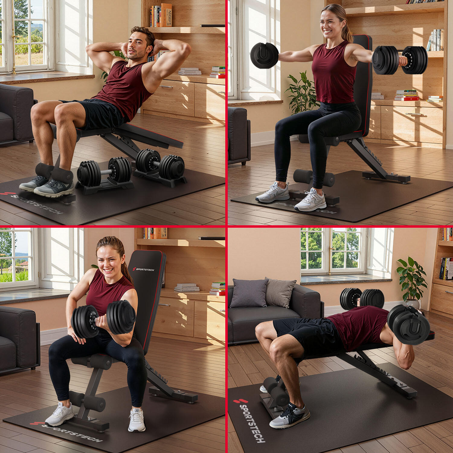 Sportstech Ironmate Mancuerna 1,5–24 kg – Ajustable y Ahorra Espacio 6/7