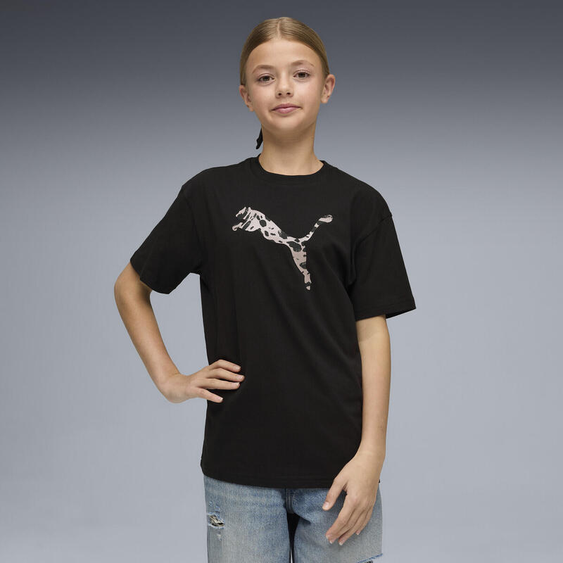 Tricou fete logo, lejer, negru PUMA