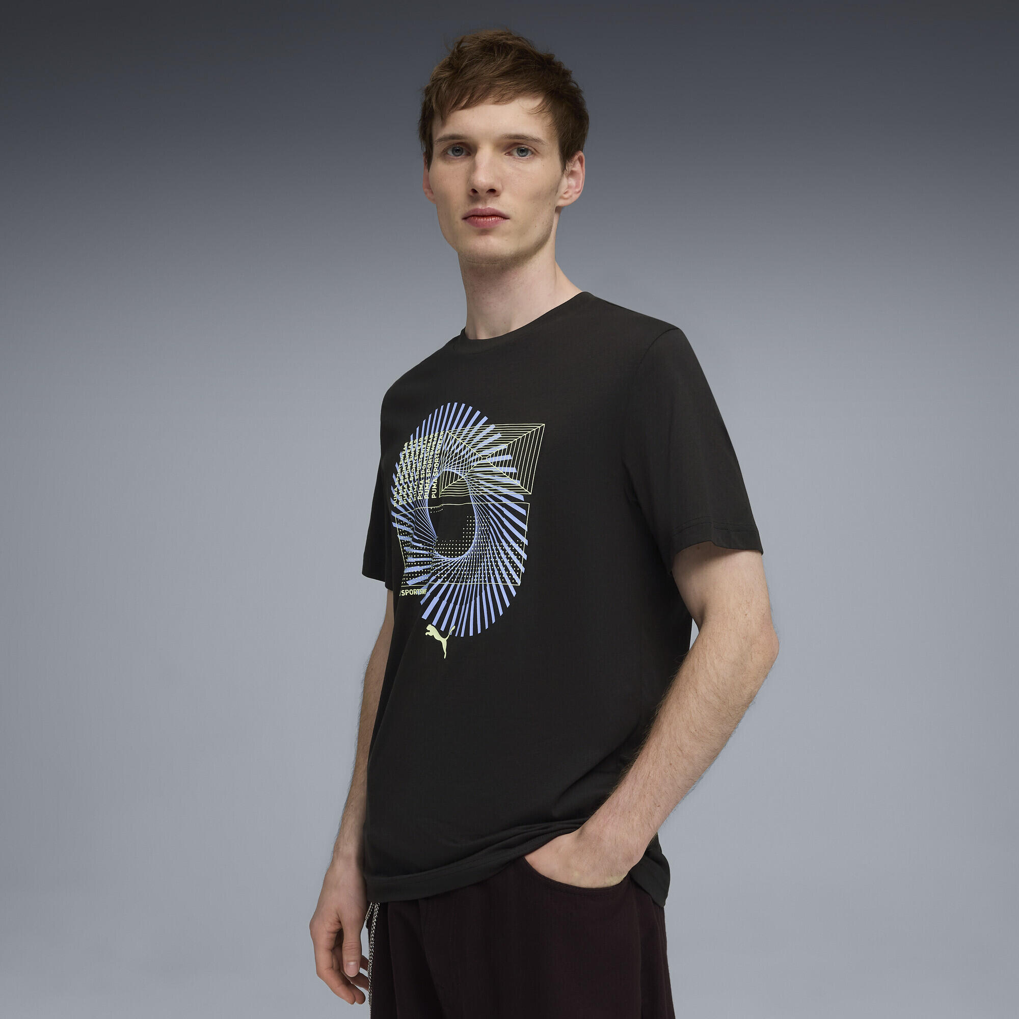 T-shirt homem estampa geométrica PUMA 2/5