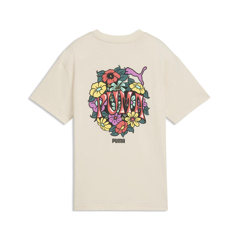 Tricou fete mânecă scurtă croială lejeră Mid 90S Relaxed Graphic, crem PUMA