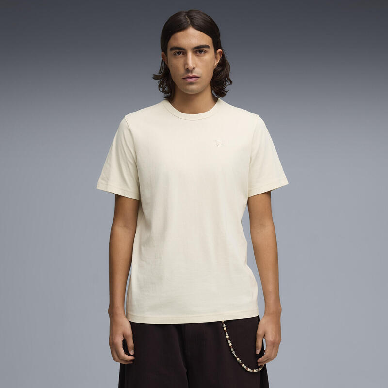 Tricou bărbați mânecă scurtă Essentials Elevated, alb murdar PUMA