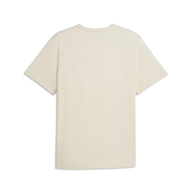 Tricou bărbați mânecă scurtă Essentials Elevated, alb murdar PUMA