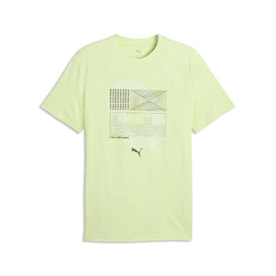T-shirt met circulaire print voor heren puma