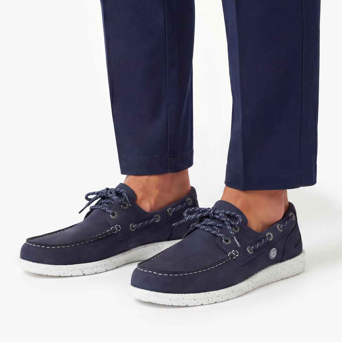 Zapatos náuticos Socoa azul marino en nubuck 2/6