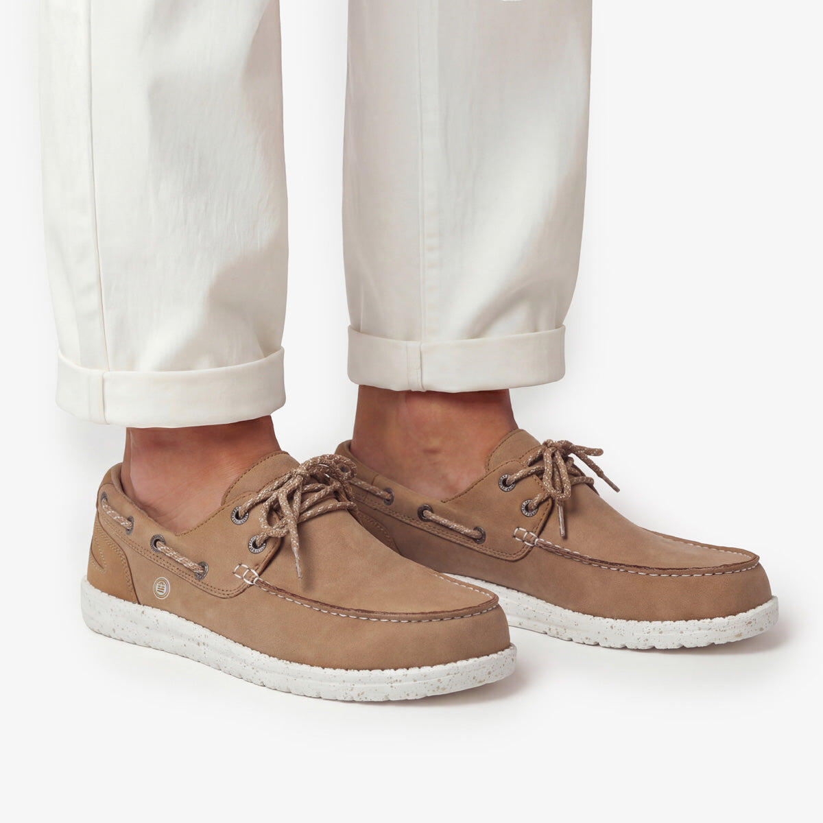 Scarpe da barca Socoa beige mastice in nabuk 3/6