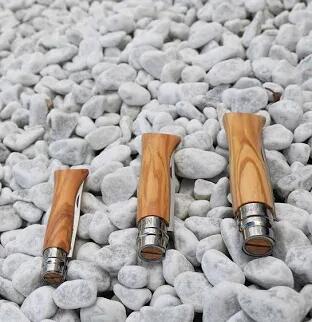 couteau pliant No 09 couteau de poche chêne olive bois acier 3/3