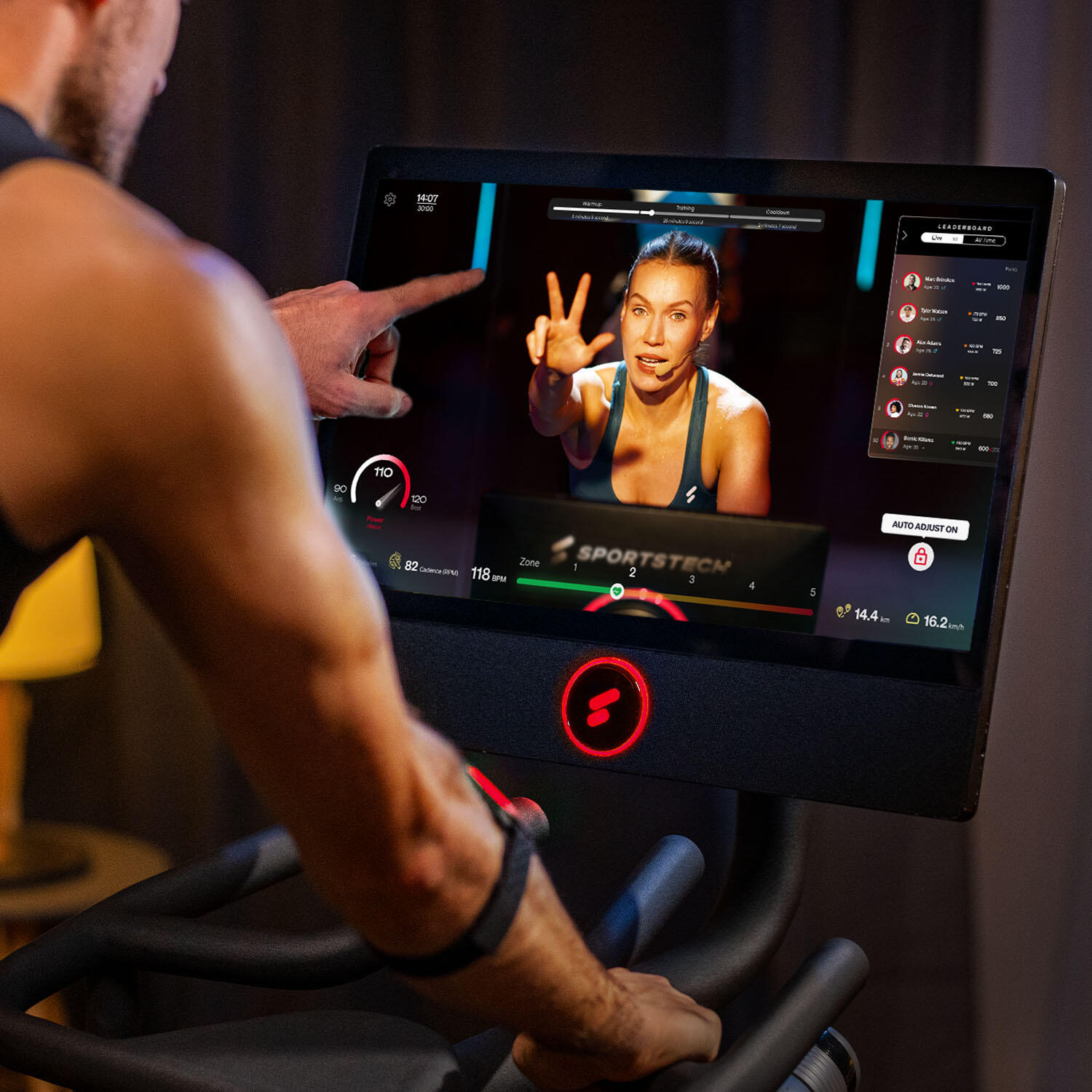 Sportstech Speedbike sBike | Pantalla táctil 21,5" | Feedback LED | Cursos 2/8