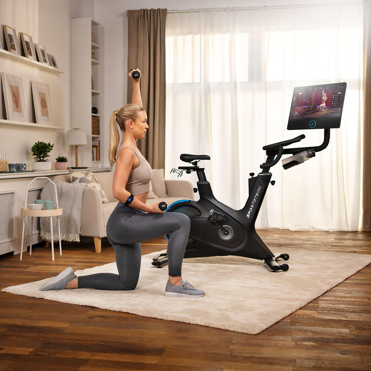 Sportstech Speedbike sBike | Pantalla táctil 21,5" | Feedback LED | Cursos 7/8