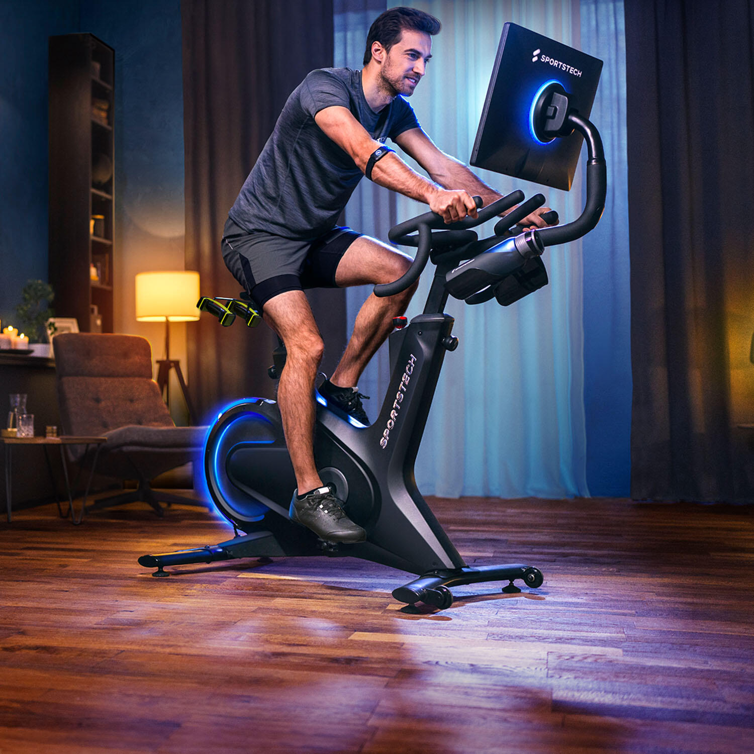 Sportstech Speedbike sBike | Pantalla táctil 21,5" | Feedback LED | Cursos 4/8