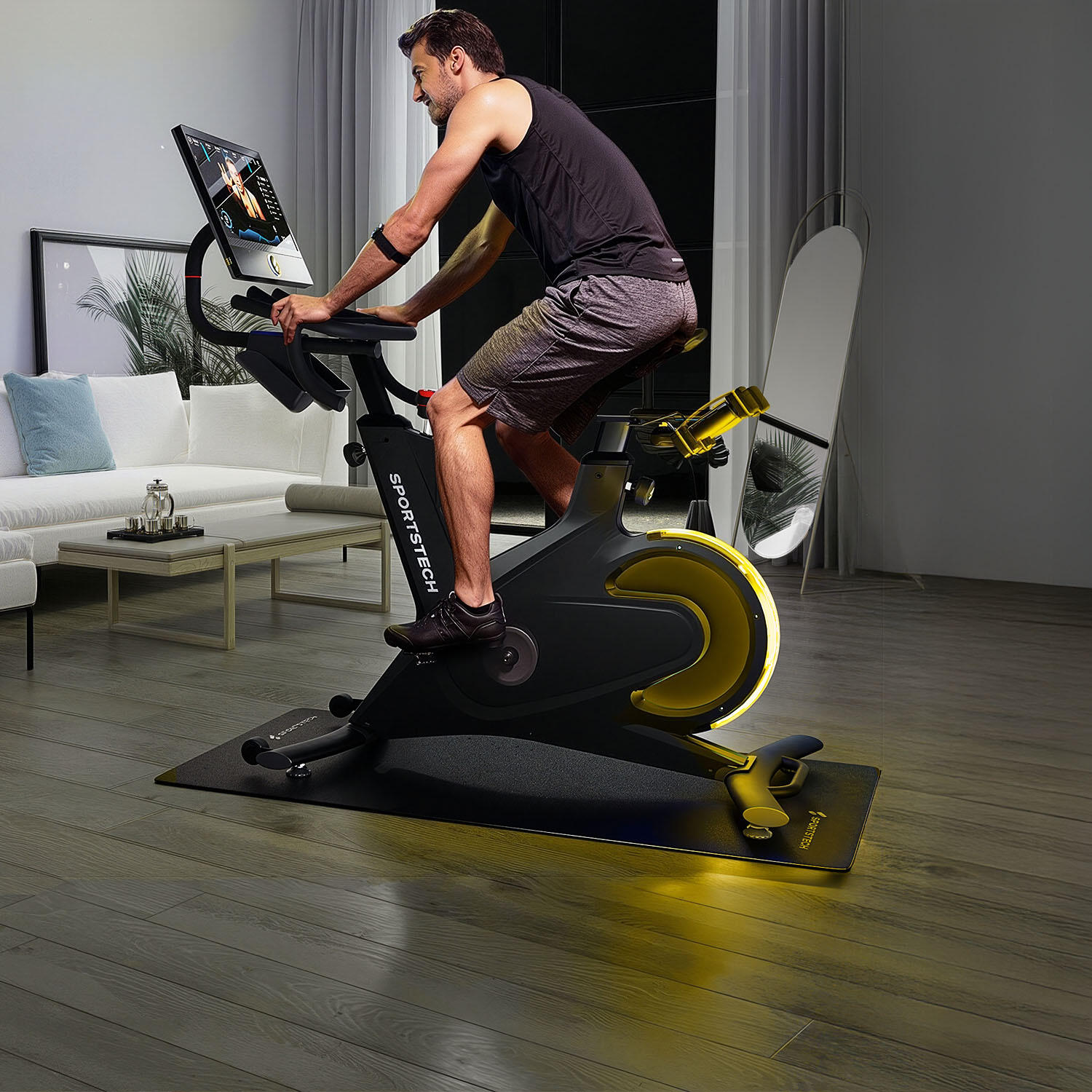Sportstech Speedbike sBike | Pantalla táctil 21,5" | Feedback LED | Cursos 6/8