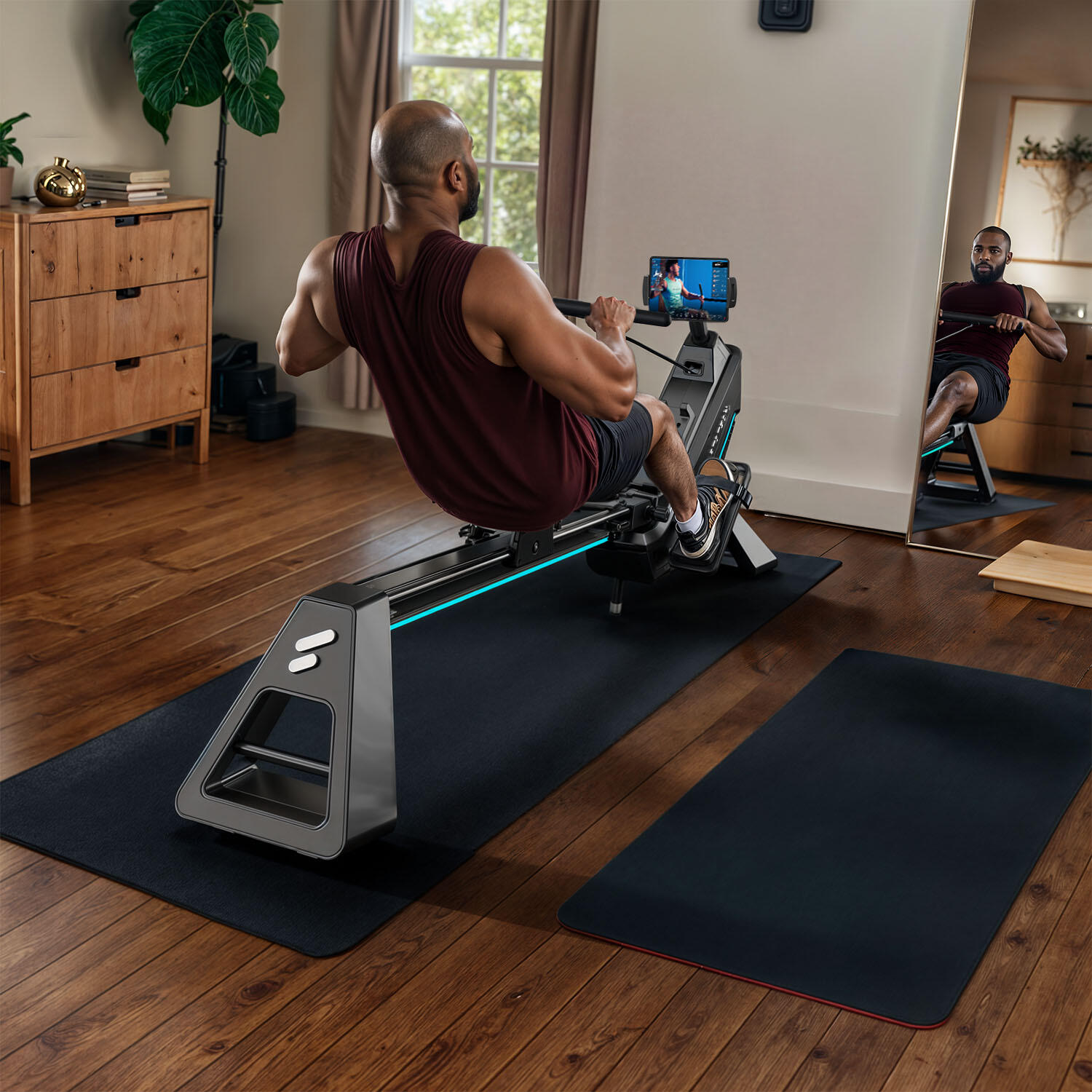 sRow Lite Sportstech Rameur Magnétique, Pliable, Silencieux, 24 Niveaux 5/8